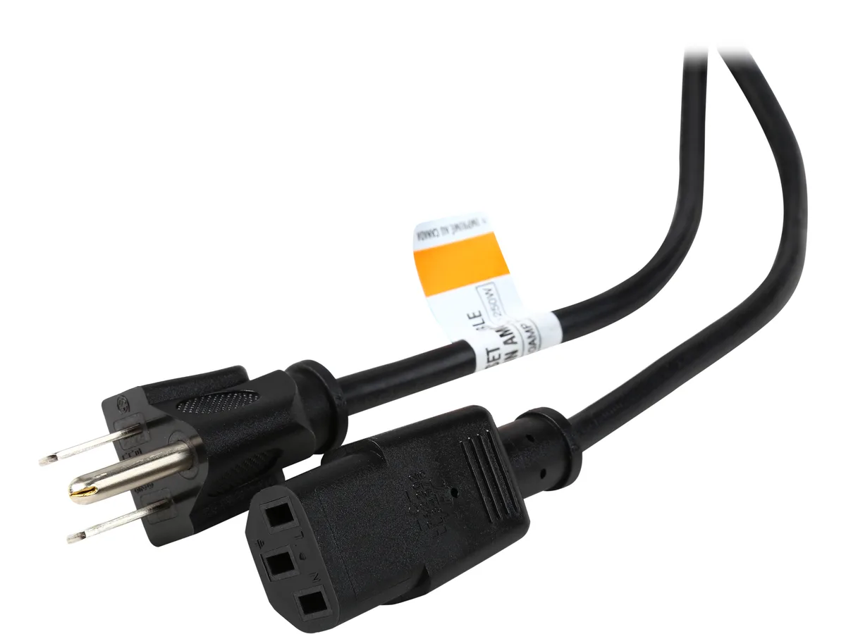 STARTECH STARTECH PXT10112 12 ft computer power cord NEMA 5-15P to C13 18 AWG — product photo