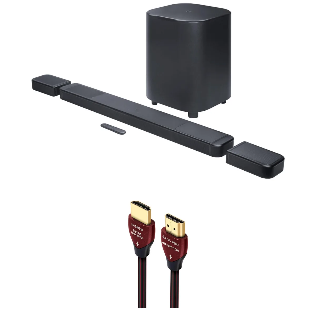 JBL JBL BAR-1300X-MK2 11.1.4 CH Sound Bar Black WireLogic Ruby 8ft HDMI Cable — product photo