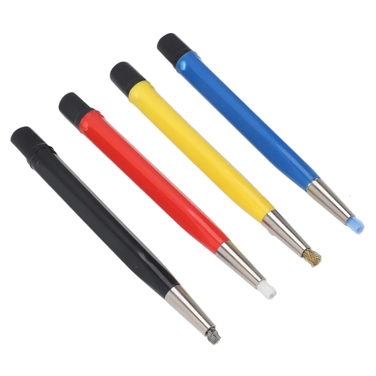 Four pen-shaped brushes in a compact case 17 by 11 cm