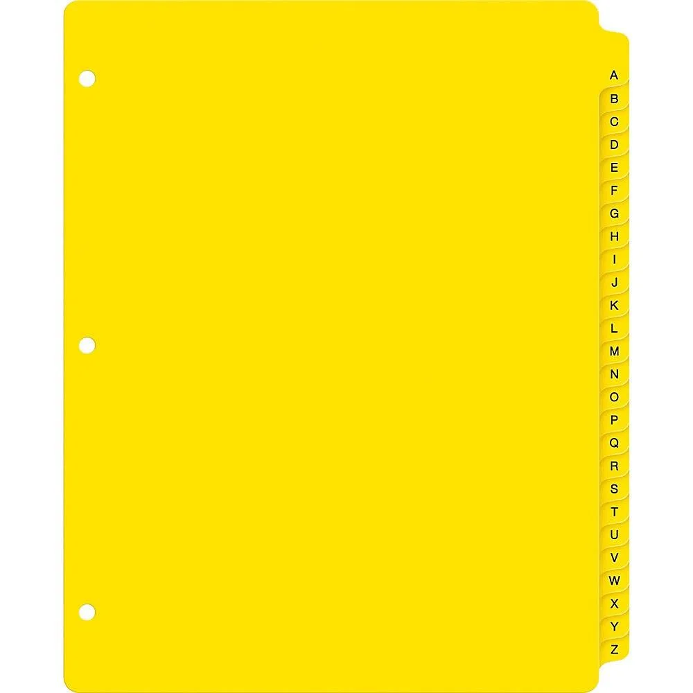 Avery Avery 23081 Heavy-Duty Plastic Dividers 26 A-Z Tabs Yellow — product photo