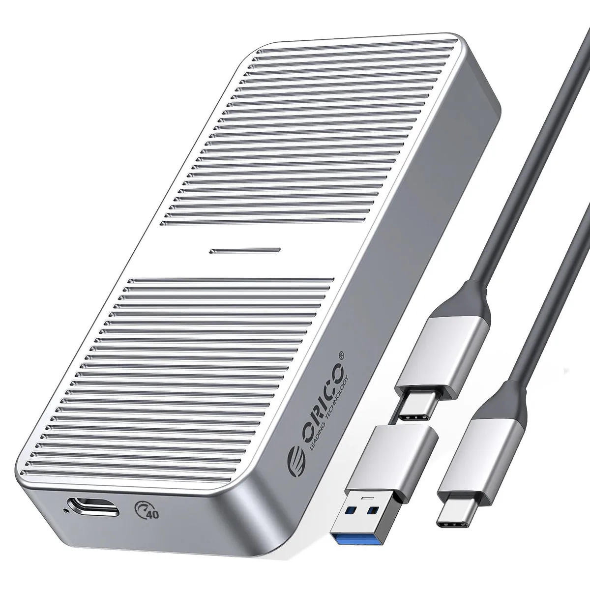 Orico Orico M224-40Gbps USB4.0 40Gbps NVMe SSD Enclosure Silver — product photo