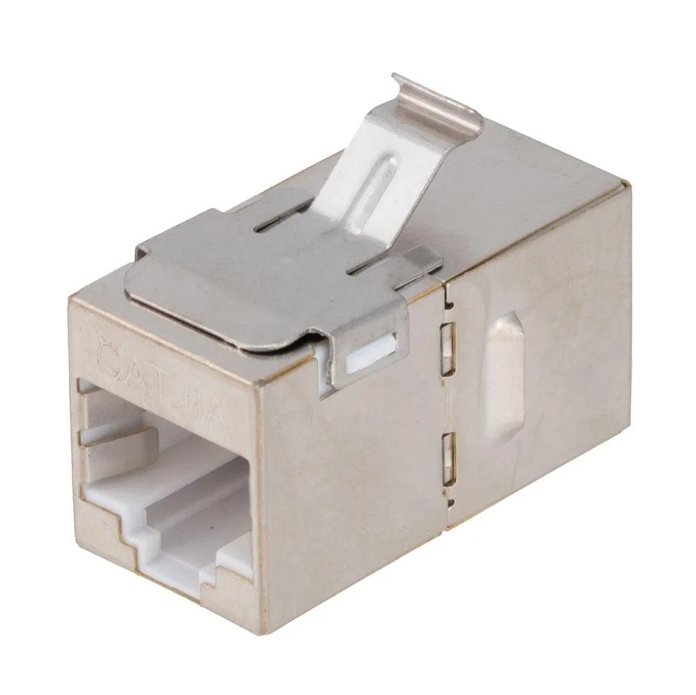 NavePoint NavePoint CAT6A FTP Inline Keystone Coupler RJ45 Female 25 Pack Silver — product photo
