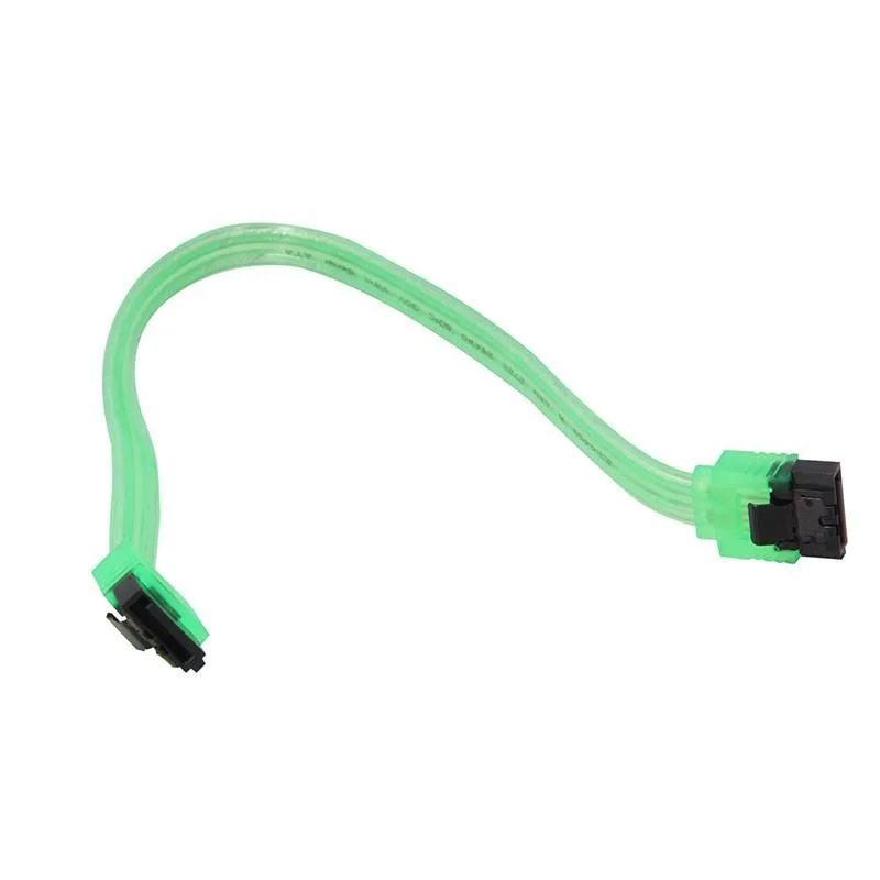 EN-Labs EN-Labs SATA III 10 inch Locking Cable UV Green — product photo