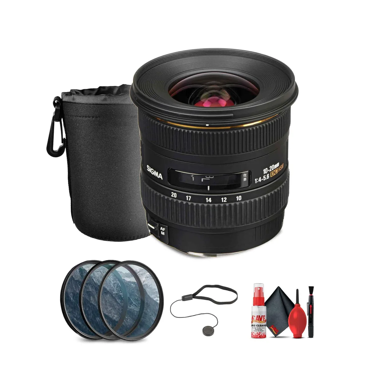 SIGMA Sigma 10-20mm f/4-5.6 EX DC J for Pentax Digital SLR Bundle camera lens — product photo