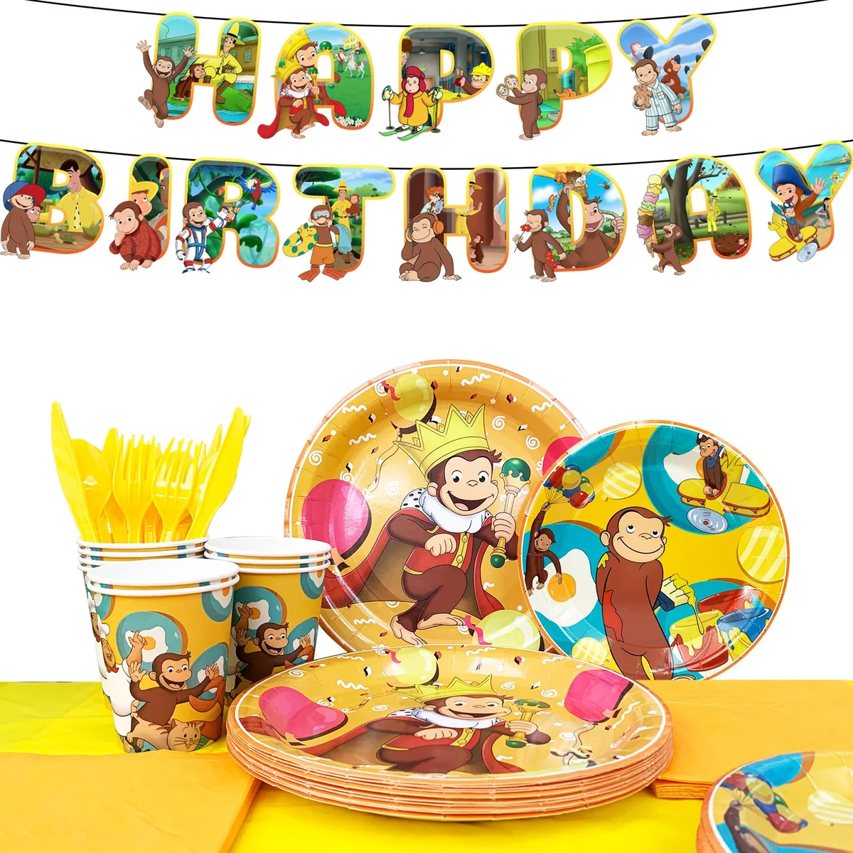 InBoxxarty InBoxxarty Curious George Party Supply 114 Pcs Serves 16 — product photo