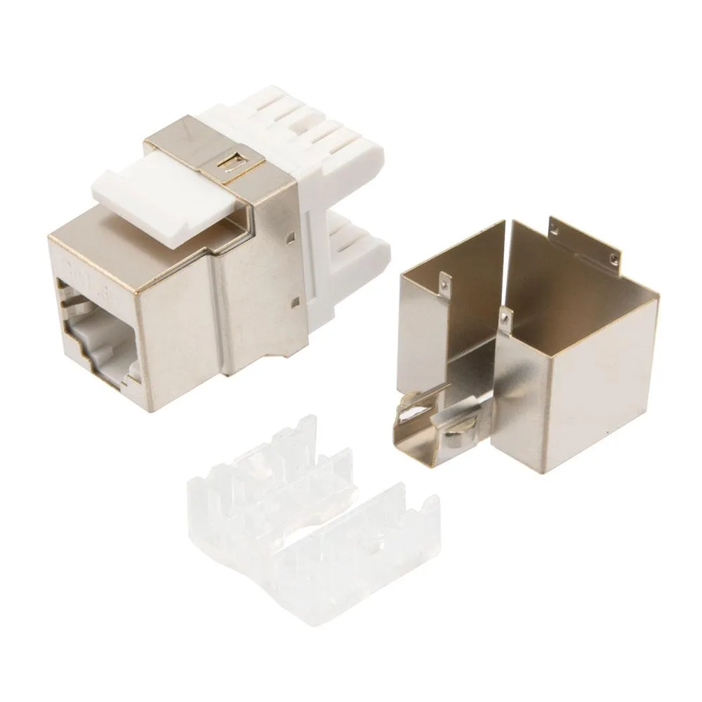 NavePoint NavePoint CAT6A Keystone Jack RJ45 Female 15 Pack FTP Shielded 180 Degree — product photo