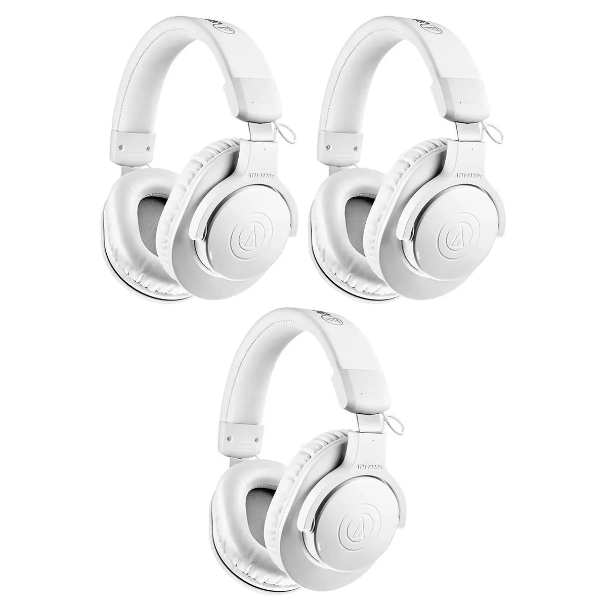 Audio-Technica Audio-Technica ATH-M20x Closed-Back Over-Ear Monitor Headphones White 3-Pack — product photo