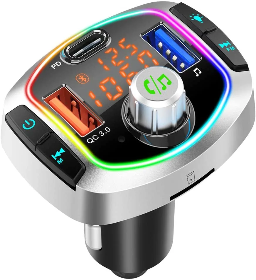 LUOM LUOM BC63 Bluetooth 5.0 FM Transmitter &amp; Charger — product photo