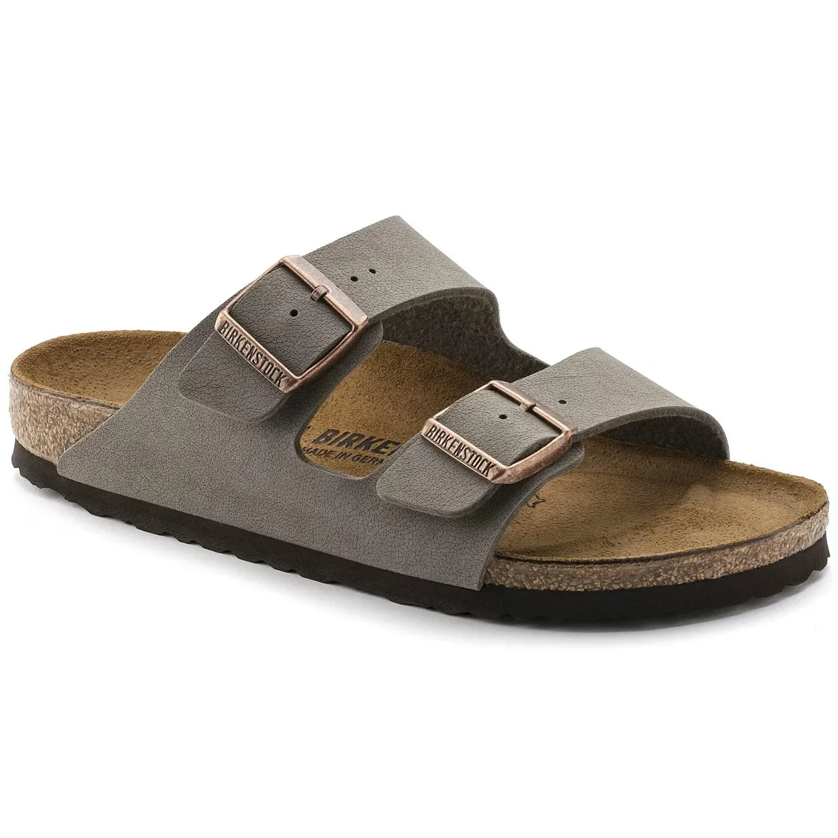 Birkenstock Arizona sandal in stone Birkibuc size 45