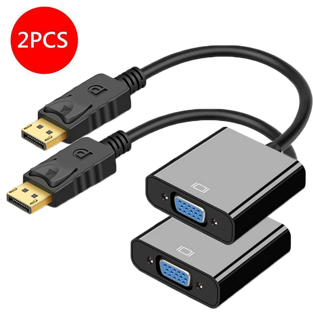 AUBEAMTO AUBEAMTO DP2VGA DisplayPort to VGA adapter 2-pack — product photo