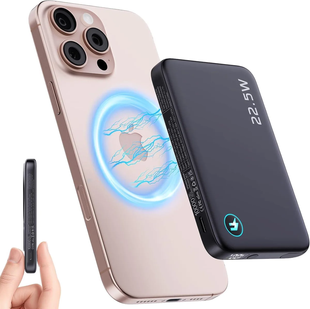 FancyBean M3 10000mAh Power Bank .47in Black — product photo