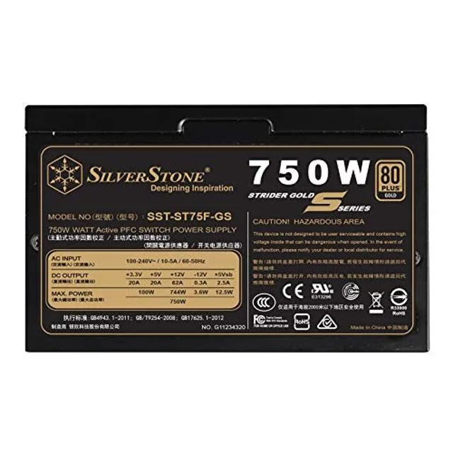 Silverstone Technology SilverStone Technology Strider Gold S 750W 140mm power supply — product photo