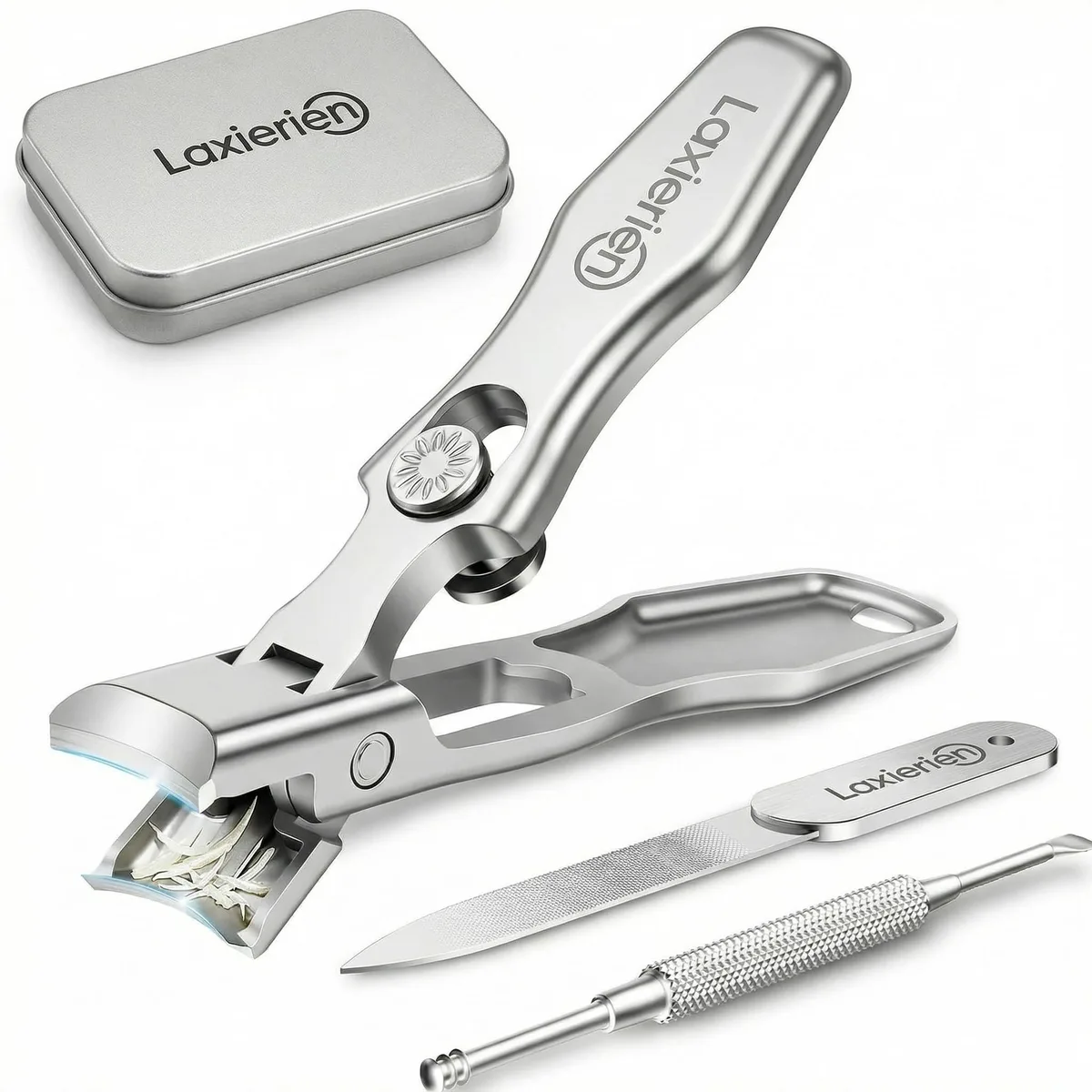 Generic Stainless Steel 3-in-1 Toenail Clipper Kit Blue — product photo
