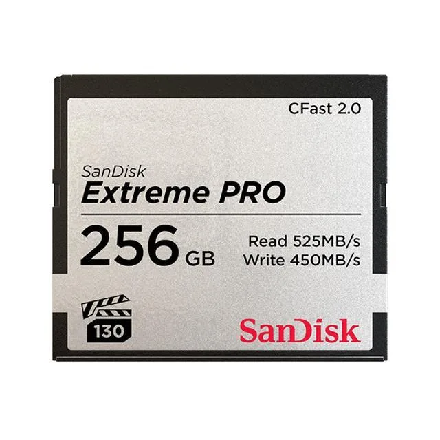SanDisk SanDisk Extreme PRO CFast 2.0 256GB memory card — product photo