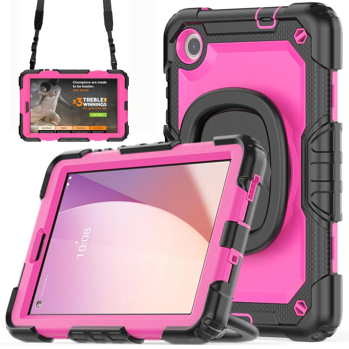 BONAEVER BONAEVER Hard Case for Lenovo Tab M8 4th Gen TB301XU TB300FU TB300XU Rose Red — product photo