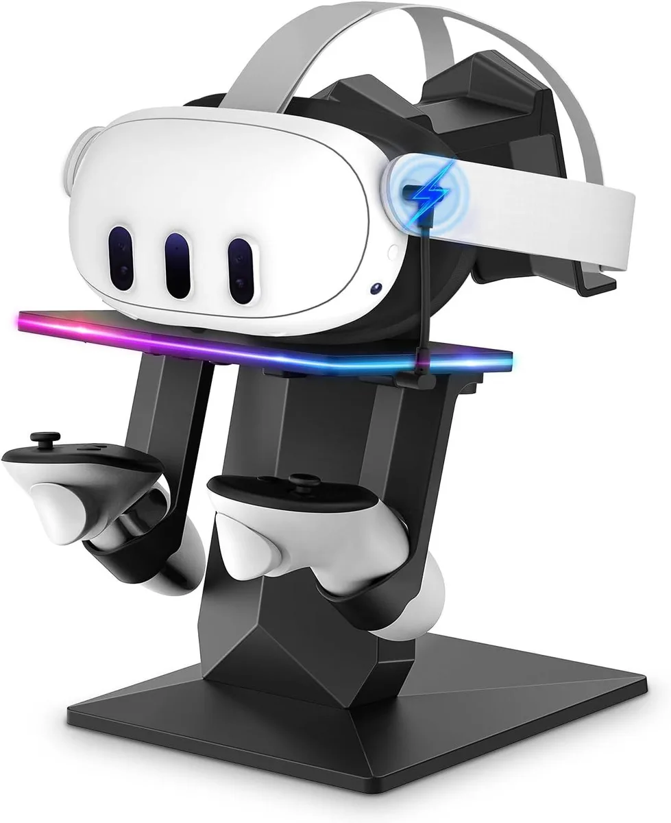 BONAEVER BONAEVER RGB Charging Dock for Meta Quest 2/3/3S/Pro 14 Light Effects — product photo