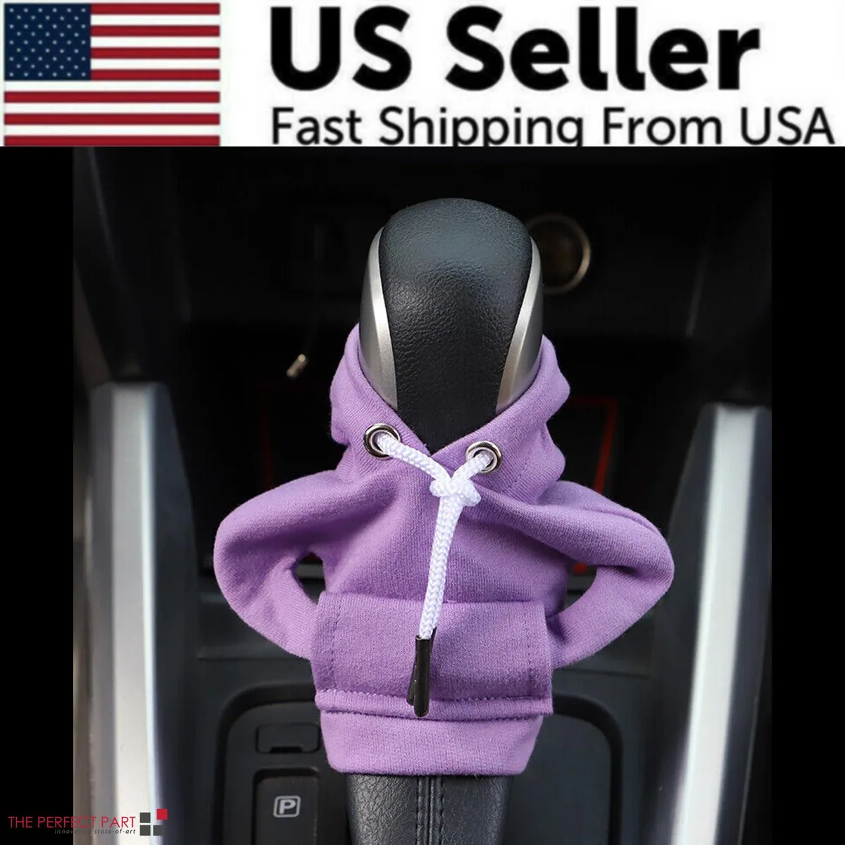 The Perfect Part The Perfect Part Gear Shift Cover Mini Hoodie Purple 4" x 7" accessory — product photo