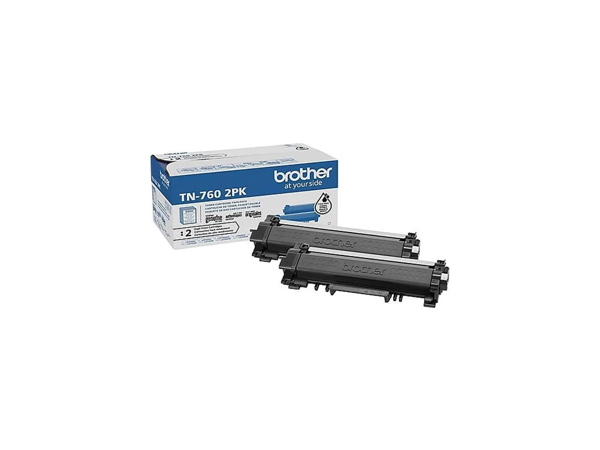 Brother Brother Genuine Black High Yield Toner Twin Pack TN760 2PK — product photo