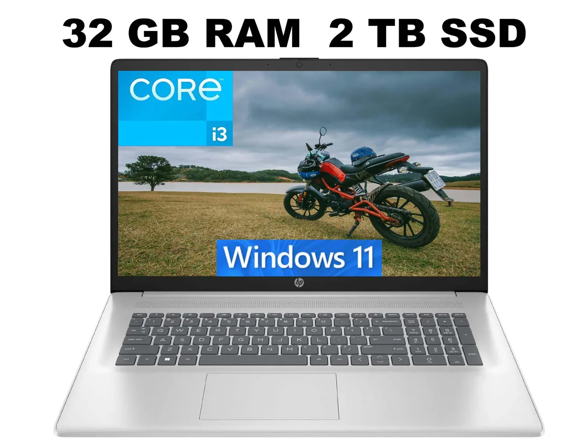 HP HP 17 laptop i3-1215U 32GB 2TB 17.3" FHD Silver — product photo