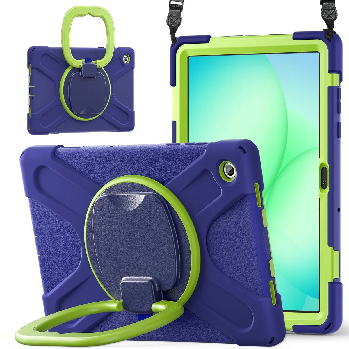 Timoom Timoom Rugged Case for Galaxy Tab A11 Plus 11" 2025 / A9 Plus 11" 2023, Navy Blue Lime — product photo
