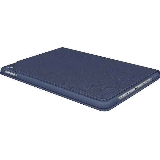 Blue Logitech Hinge folio case for 9.7-inch iPad Pro with adjustable stand