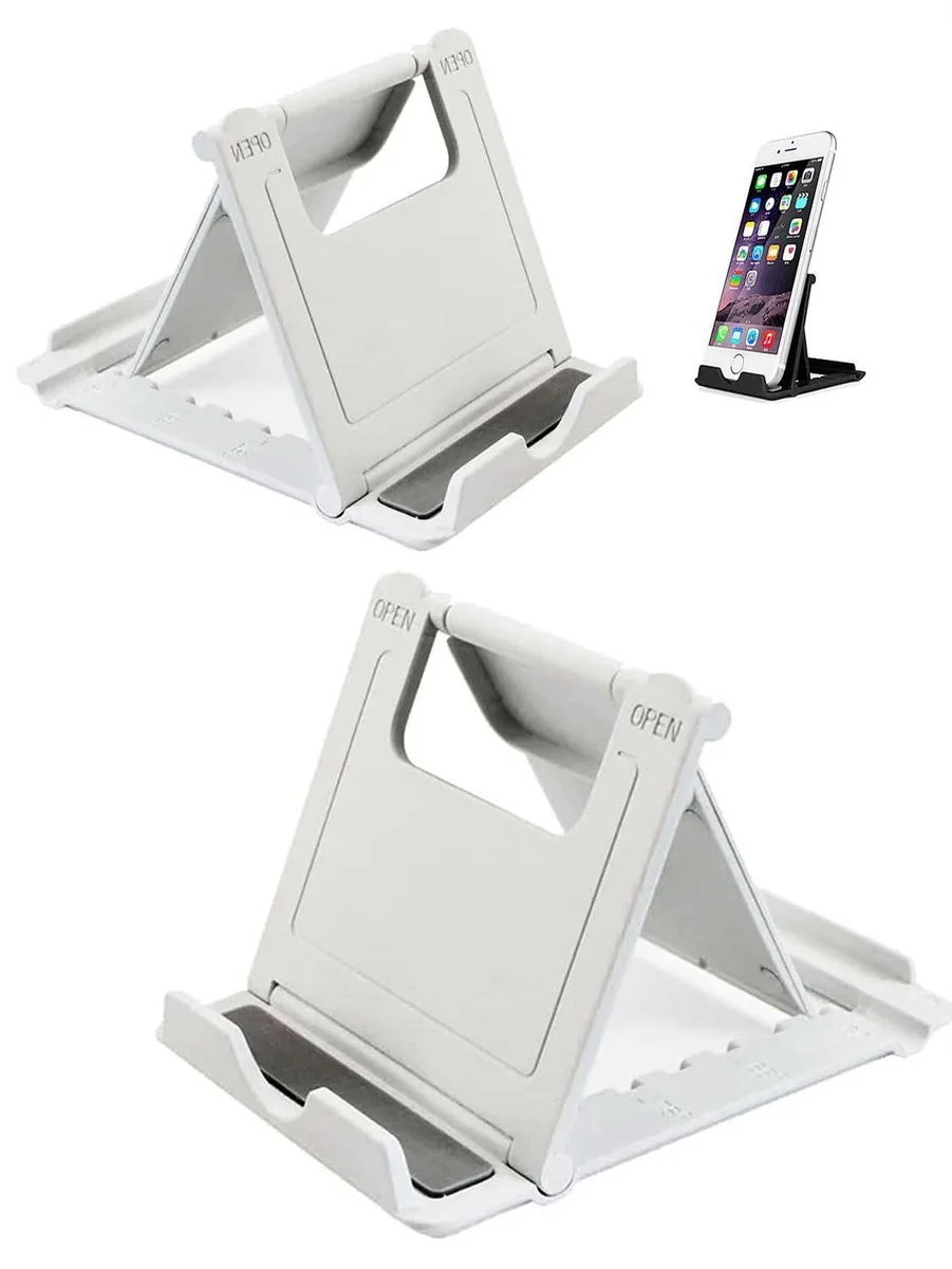 Black iPhone 4/4S case with white foldable stand, two-pack