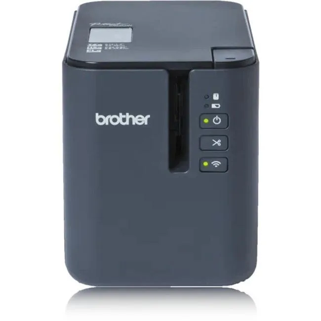 Brother PTP900WC desktop label printer in white and grey