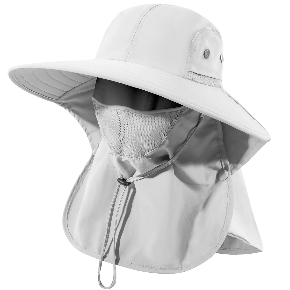 Luminosity Gaming Fishing Hat UPF 50+ Wide Brim Black 4.3 in Brim 7.2 in Neck Flap — product photo