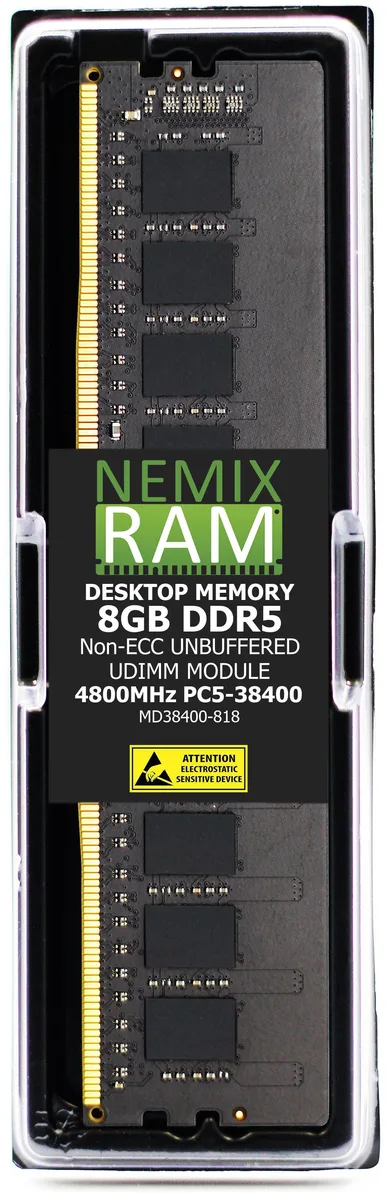 NEMIX RAM NEMIX RAM 8GB DDR5 4800 1Rx8 Non-ECC UDIMM server RAM — product photo