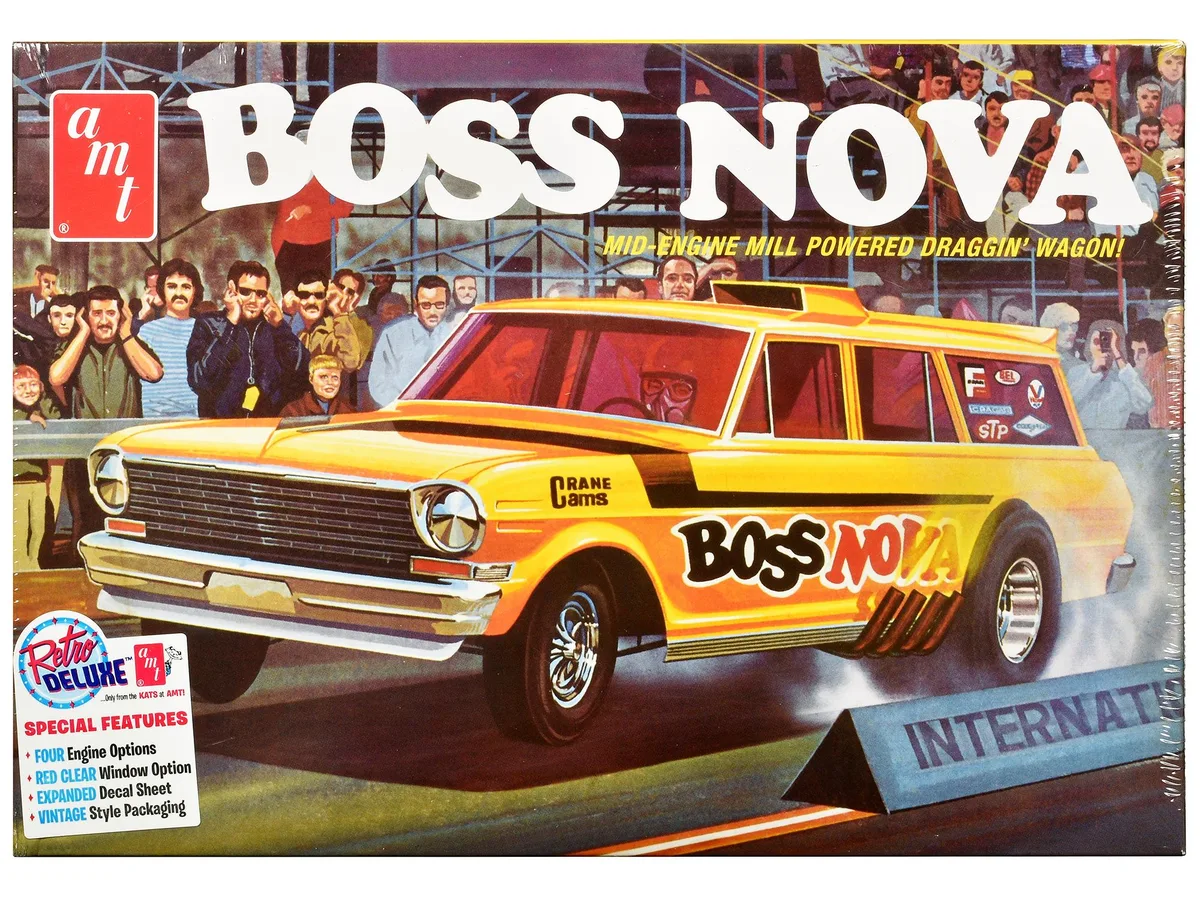 AMT AMT AMT1441 1/25 Boss Nova Funny Car Model Kit 117 Parts — product photo