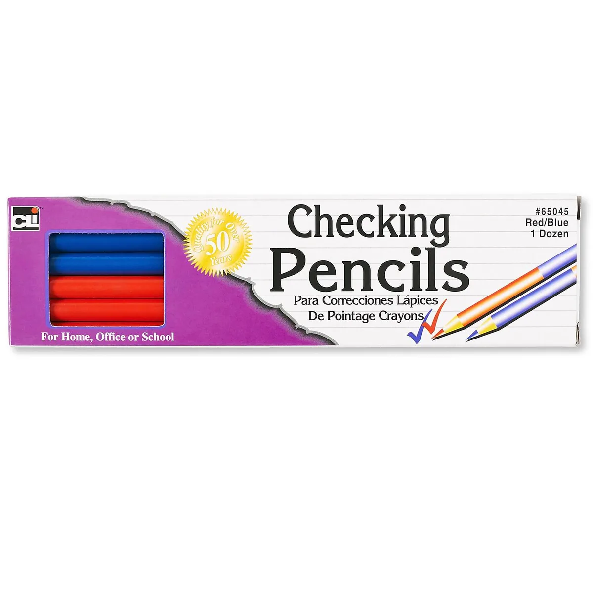 Charles Leonard Charles Leonard Checking Pencil Red Blue 12 Pack CHL65045 — product photo