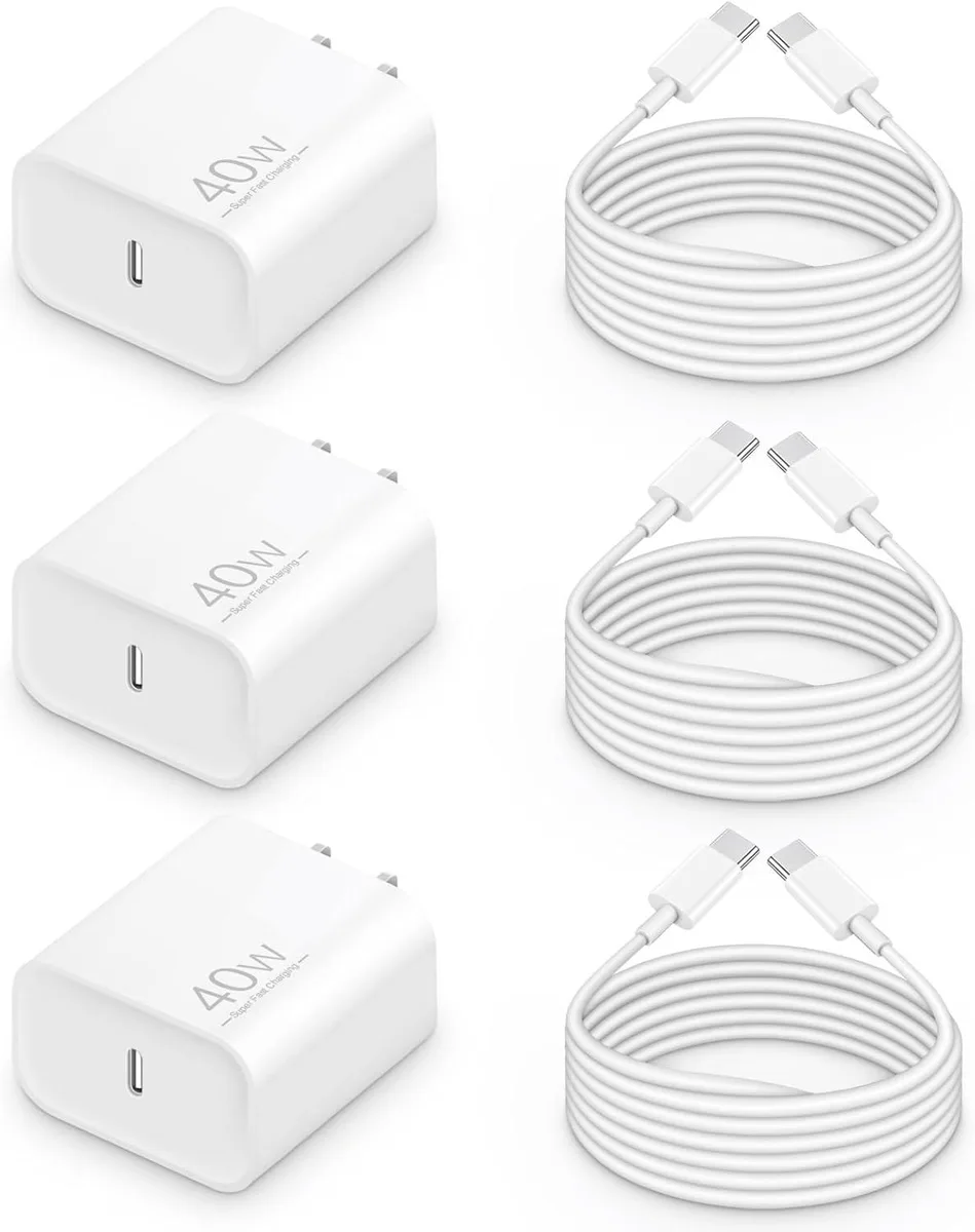 Elestur Elestur 40W USB-C Charger 3-Pack 6ft Cable — product photo