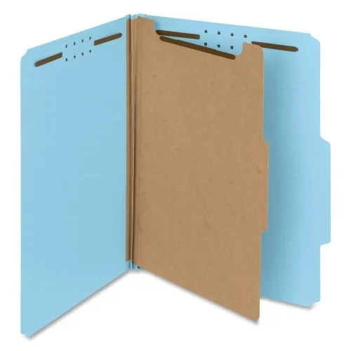 Smead Smead 13721 Blue Classification File Folder 1 Divider Pack of 10 — product photo
