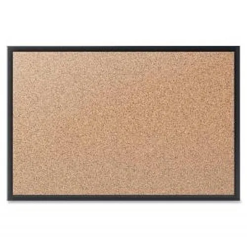 Quartet 2305B cork bulletin board with black aluminium frame