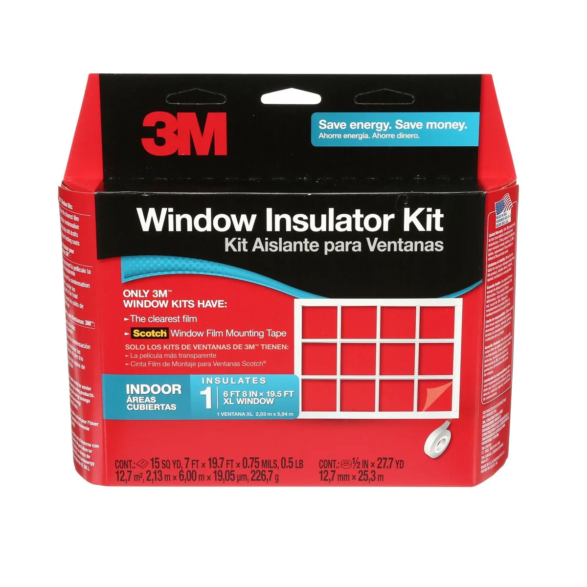 3M 3M Indoor Window Insulator Kit 7 ft x 19.7 ft Clear — product photo