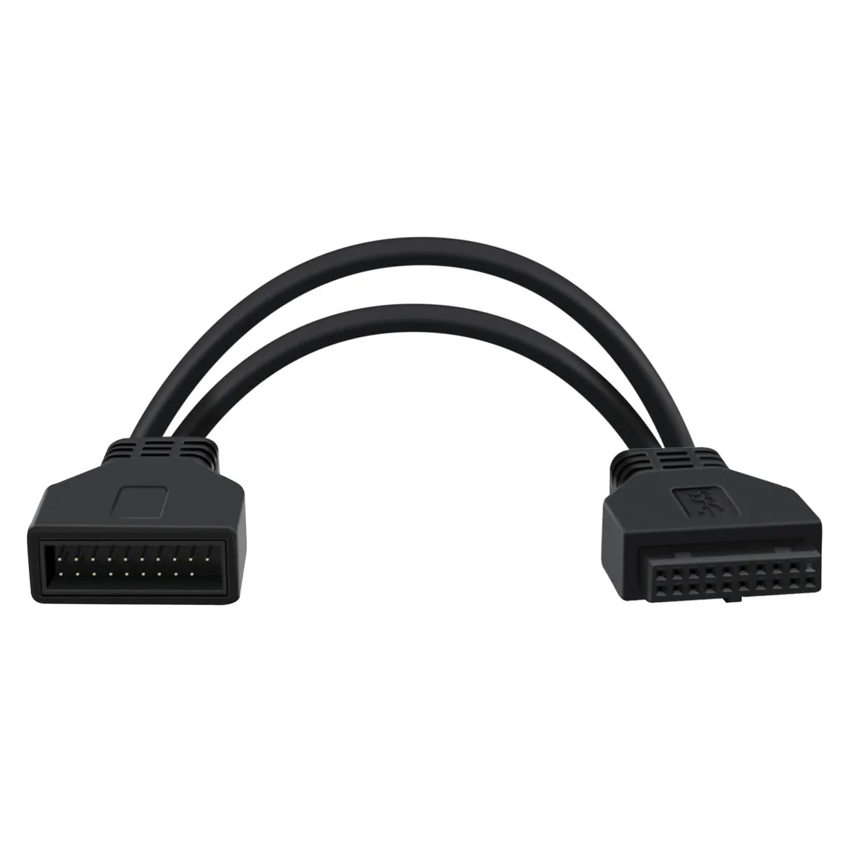 BUCIER BUCIER USB 3.0 19/20 Pin Male to Female Internal Extension Cable 0.8ft Black — product photo