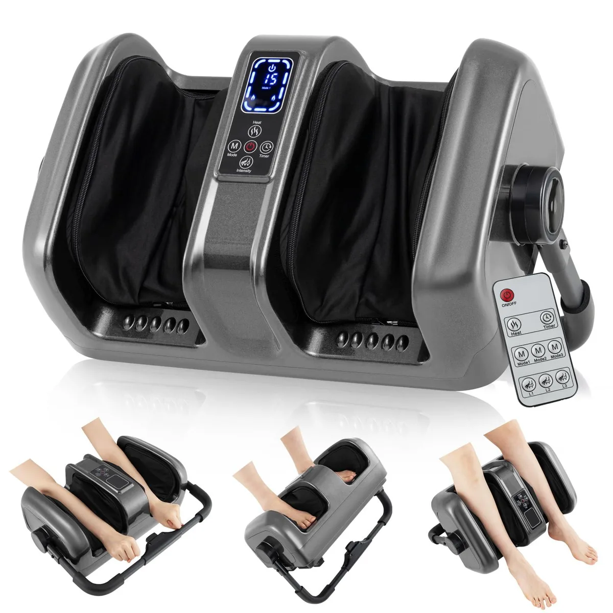 NShi NShi AR-0001-56 Foot and Calf Massager Grey — product photo