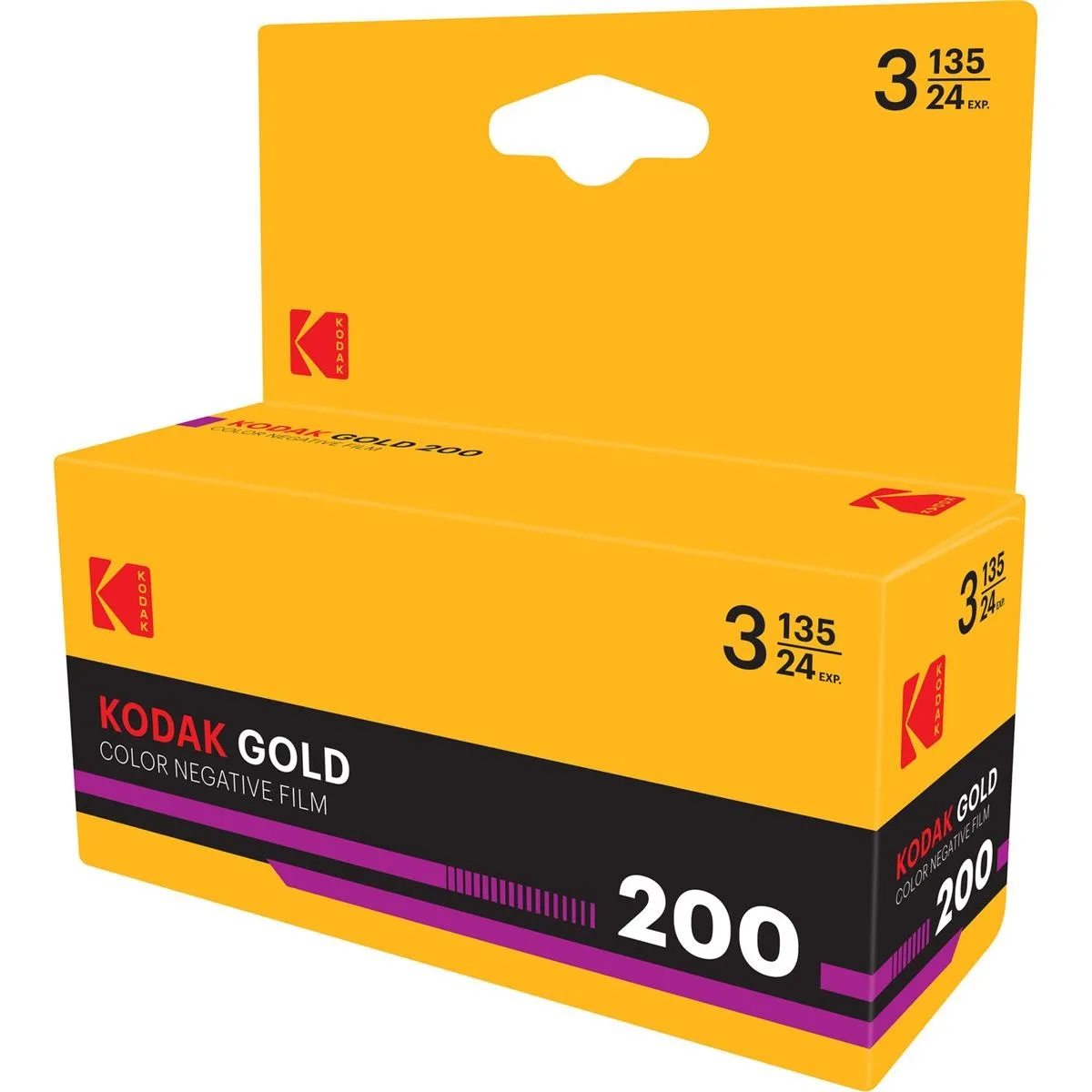 Kodak Kodak Gold 200 135 film 24 exposures 3-pack #7518301 — product photo
