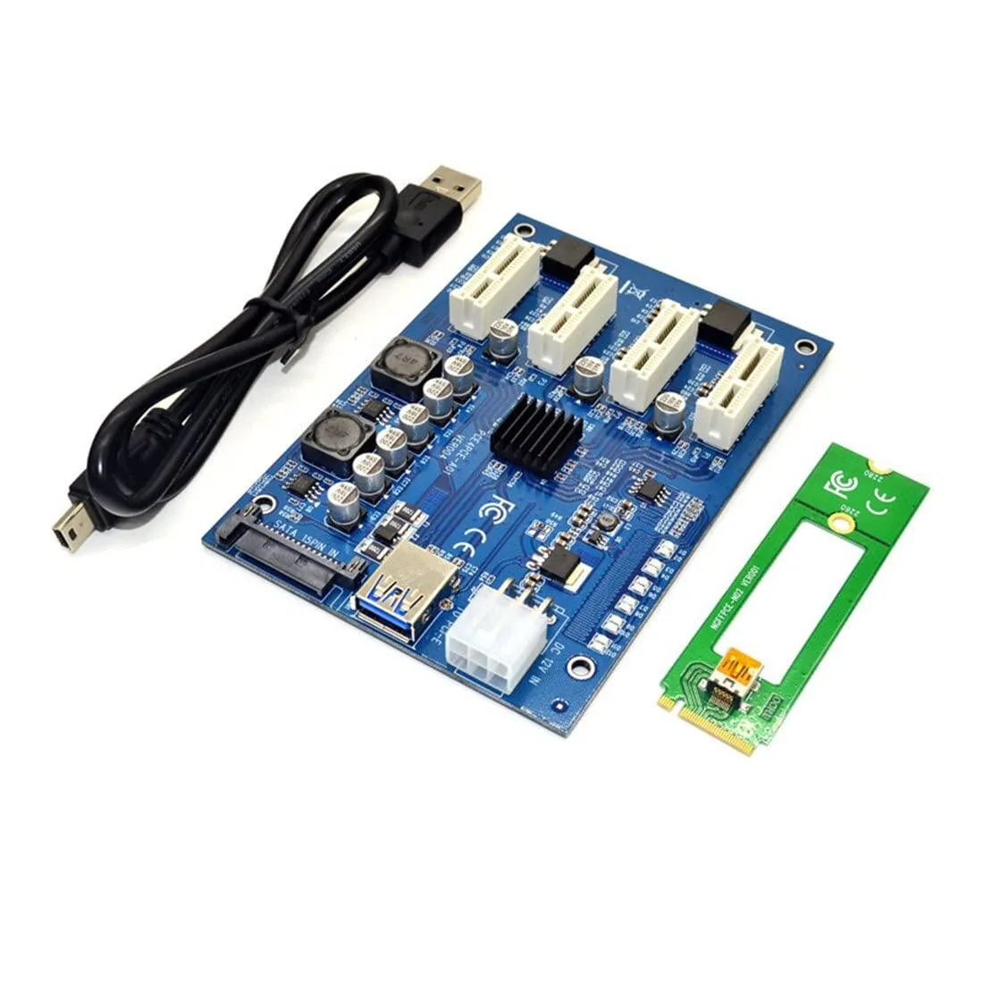 Vszerda Vszerda M.2 M Key to 4 Port PCI-E 1X Riser Card — product photo