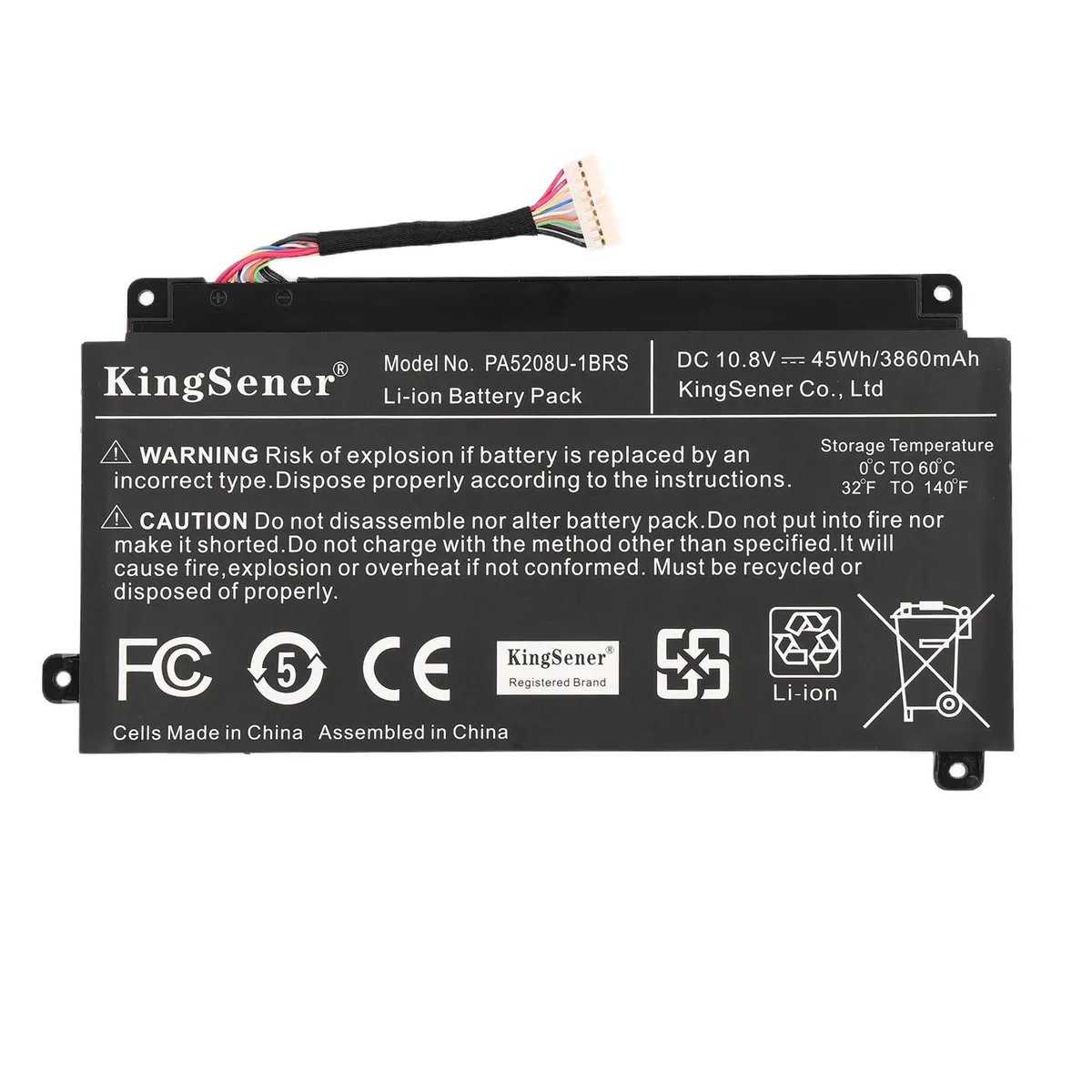 KingSener KingSener PA5208U laptop battery 45WH 3860mAh 10.8V for Toshiba Chromebook CB30 CB35 CB35-B3330 CB35-B3340 — product photo