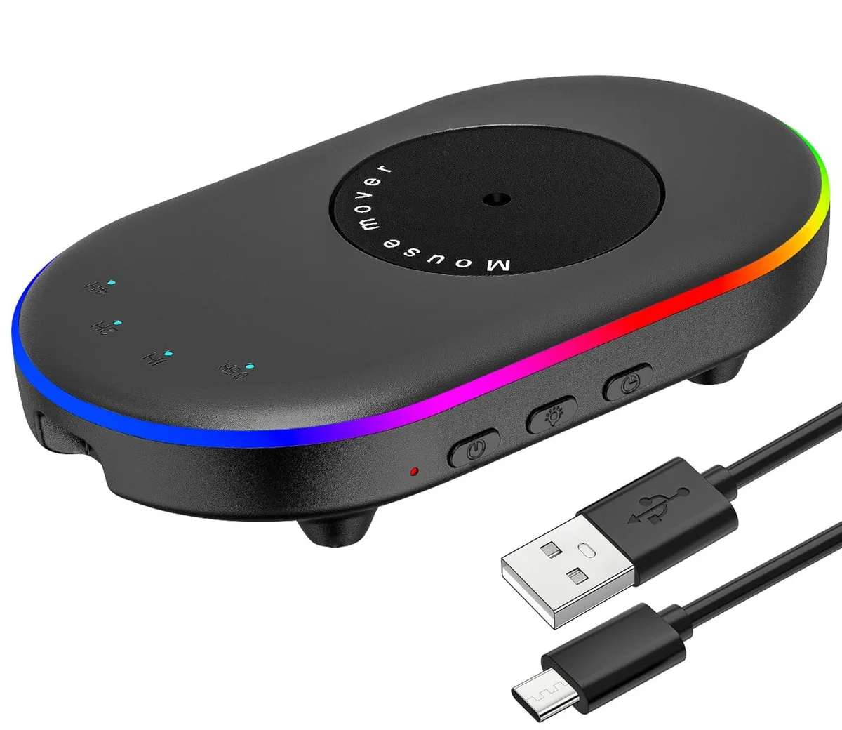  Keychron Mouse Jiggler USB Battery Powered Black .5 1 2 4h Timer ON/OFF Switch — product photo