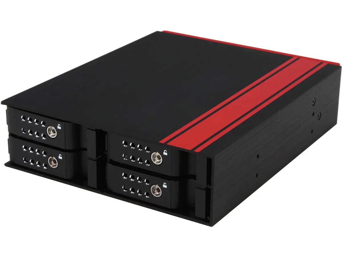 iStarUSA Inc. iStarUSA Inc. BPU-124DE-SS 5.25" to 4 x 2.5" SATA/SAS 6.0Gb/s Hot-Swap Backplane RAID Cage server accessory — product photo