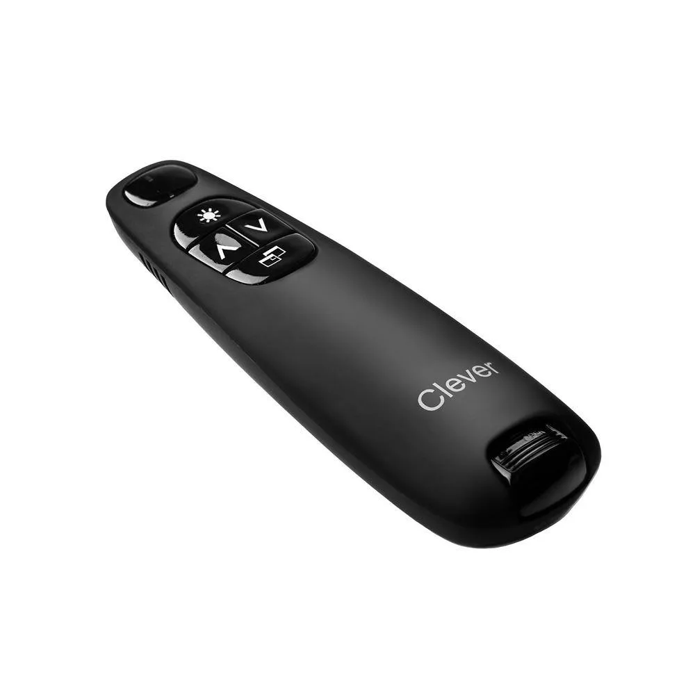 Clever Clever C748 Wireless Presenter With Red Laser Pointer Black — product photo