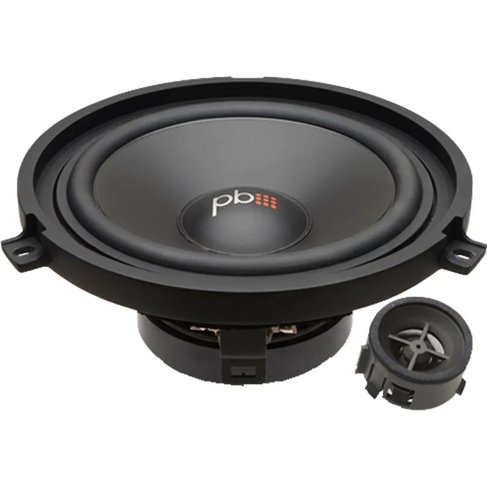 Black 6.5 component speaker with tweeter and adapters