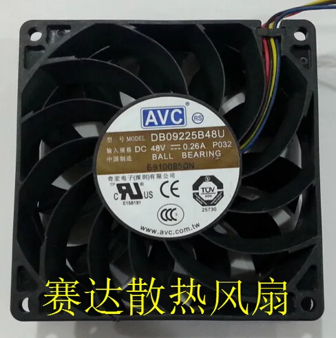 OEM Industries OEM Industries DB09225B48U 92mm Fan 48V .26A 4-Wire — product photo