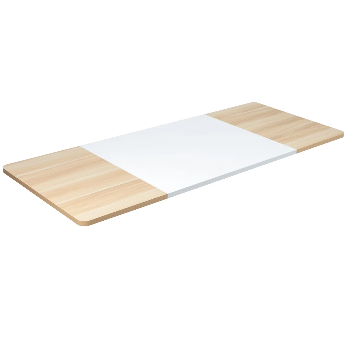 VIVO VIVO White & Light Wood 71 x 30 inch Table Top office furniture — product photo
