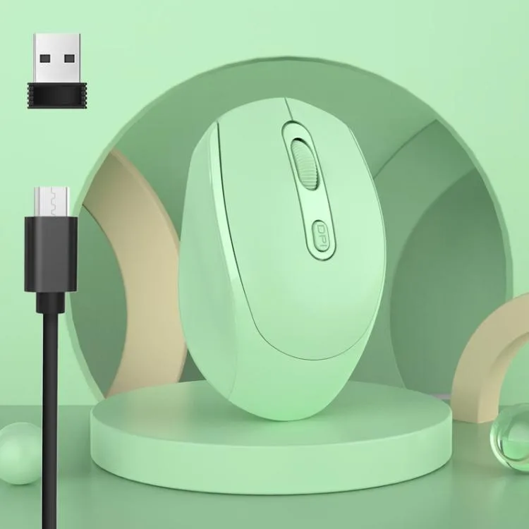 eForChina eForChina M107 2.4 GHz Wireless Rechargeable Gaming Mouse Green — product photo