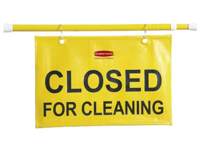 Rubbermaid Rubbermaid 9S1500YW "Closed for Cleaning" Safety Sign 49-1/2" Yellow — product photo