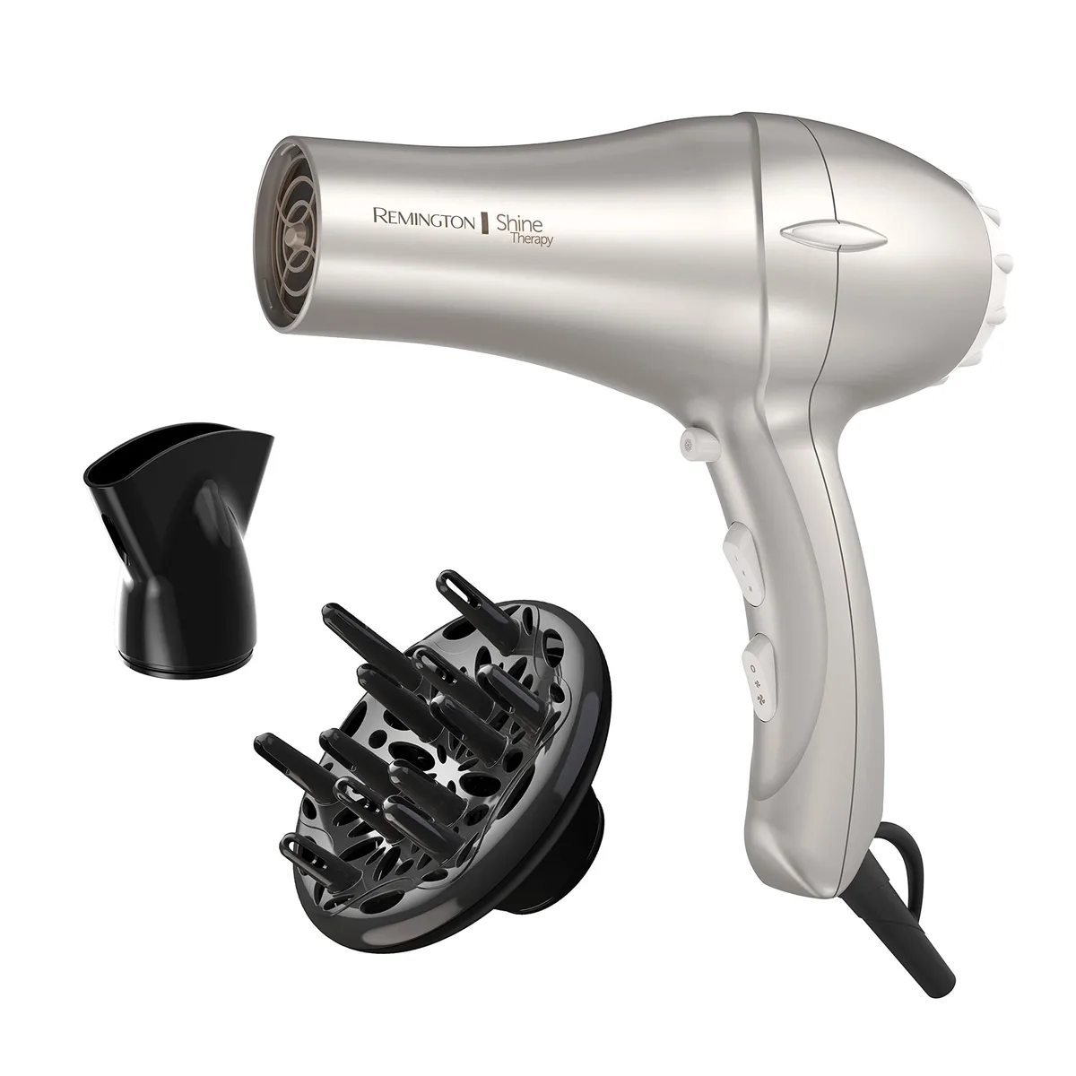 Champagne hair dryer, 9.3 by 8.8 inches, ionic ceramic grille