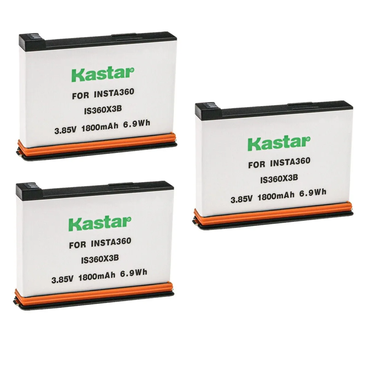 Kastar Kastar IS360X3B 3-pack Li-Ion 1800mAh 3.85V 6.9Wh camera battery — product photo